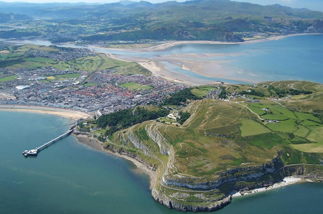 Arial view of Llandudno 